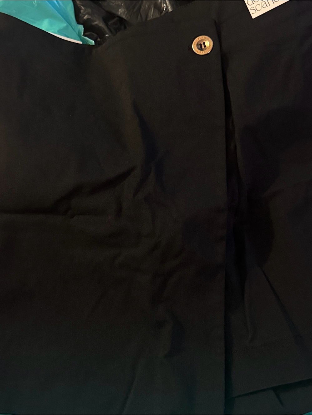 Women's Black Skort with Front Button Detail